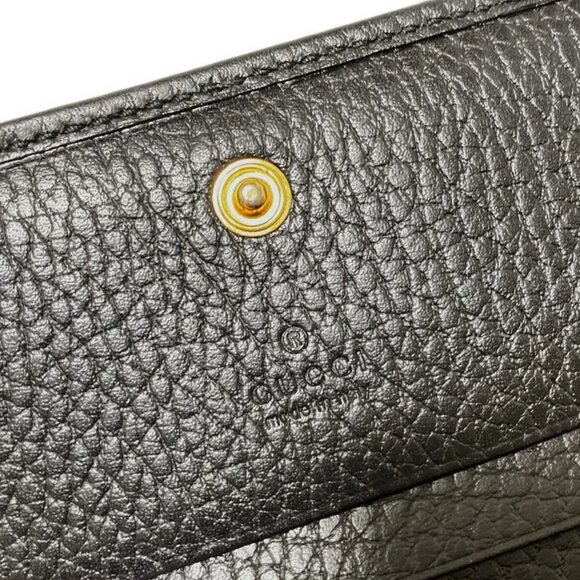 Authentic GUCCI GG Marmont Black Leather Bifold Wallet bran343-111425 - Picture 7 of 7